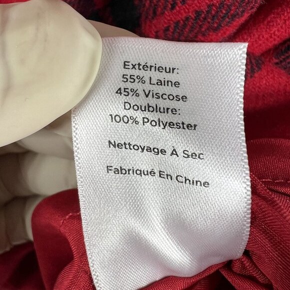 Talbots Petites NWT Womens 10P Red Black Plaid Wool Blend Skirt Clueless Preppy - Picture 10 of 10